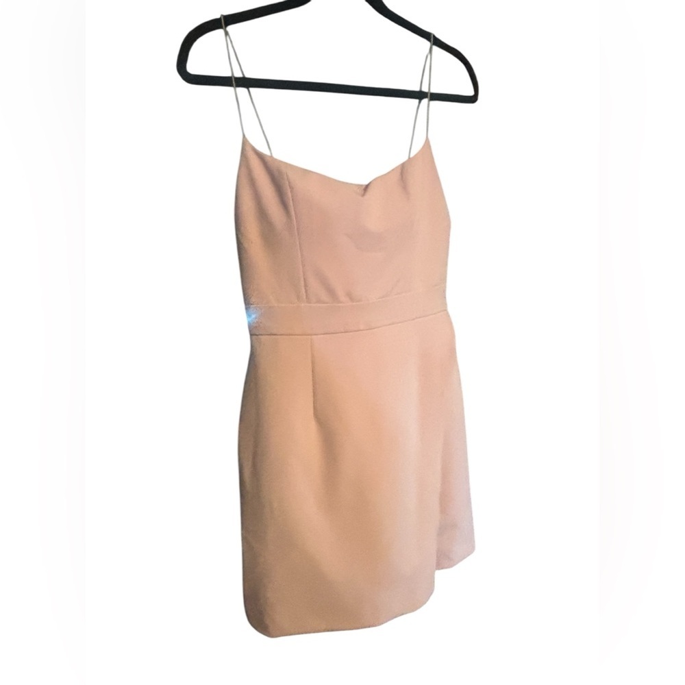 NWT Pink Lichi Thin Strap Front-Slit Mini Dress Ballet Pink Going out Spring